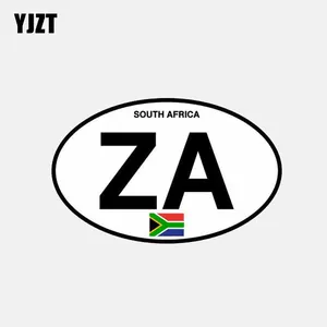 YJZT 10,8 см * 6,7 см ZA южная африка код страны овальные автомобильные наклейки аксессуары переводные картинки 6-2629