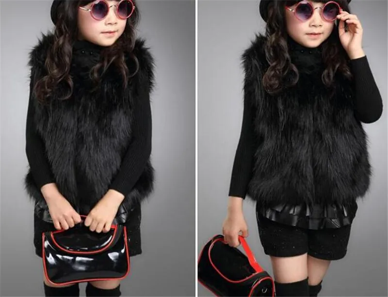 Новинка 2017 года модный жилет для маленьких девочек топы осенне зимнее пальто