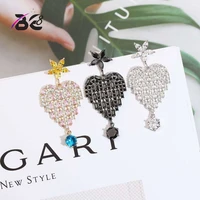 be 8 new arrival drop earrings love heart long dangle earrings for women fashion style flower design party wedding jewelry e698