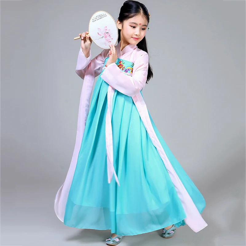 Сказочная юбка Hanfu Национальный костюм для детей принцессы выступлений