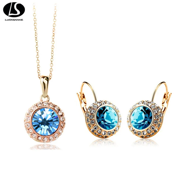 Мода 2017 г. Дизайн Австрийского Хрусталя Ювелирные наборы торжественное платье