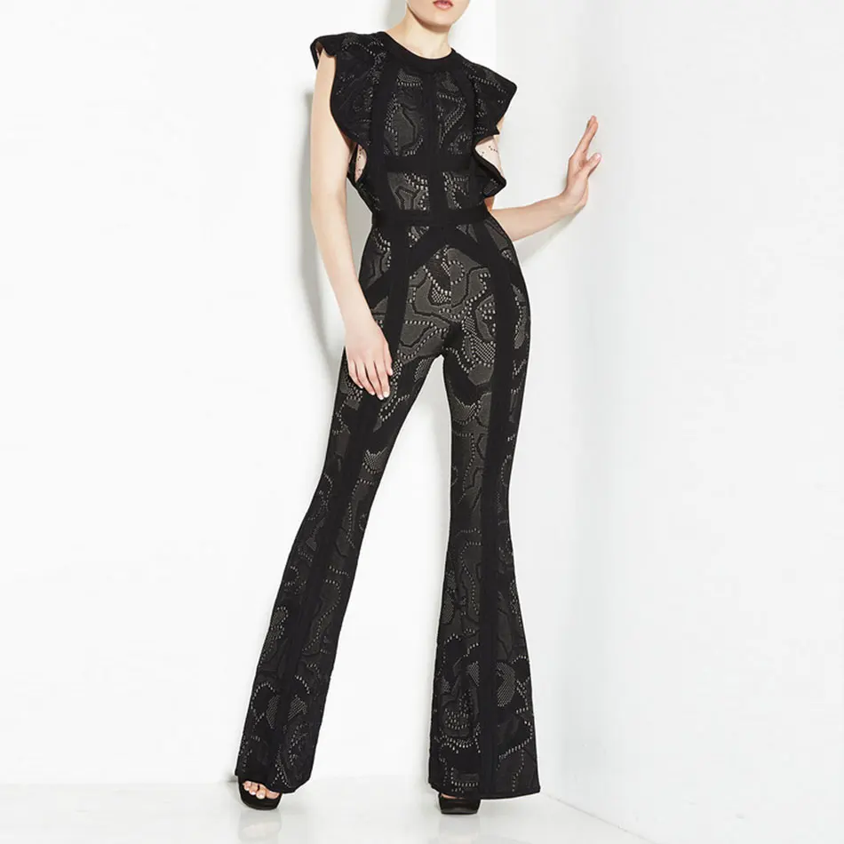 DressBird новейшие летние женские бандажные комбинезоны элегантные черные хаки