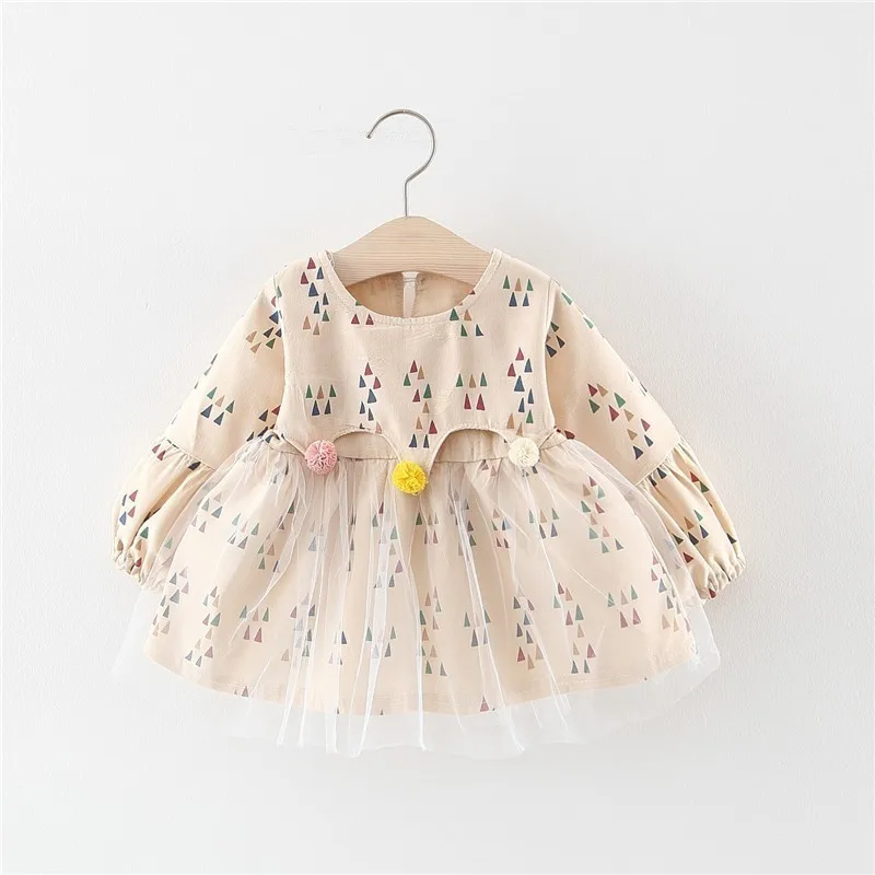 Платье принцессы для маленьких девочек на весну осень кружевное платье с