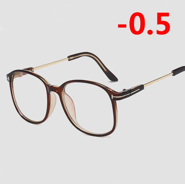 Myopia 50 0,5-1,0-1,5-6,0 анти-синий светильник очки Близорукость ретро прозрачная и черная оправа очки по рецепту для унисекс - Цвет оправы: Myopia 50