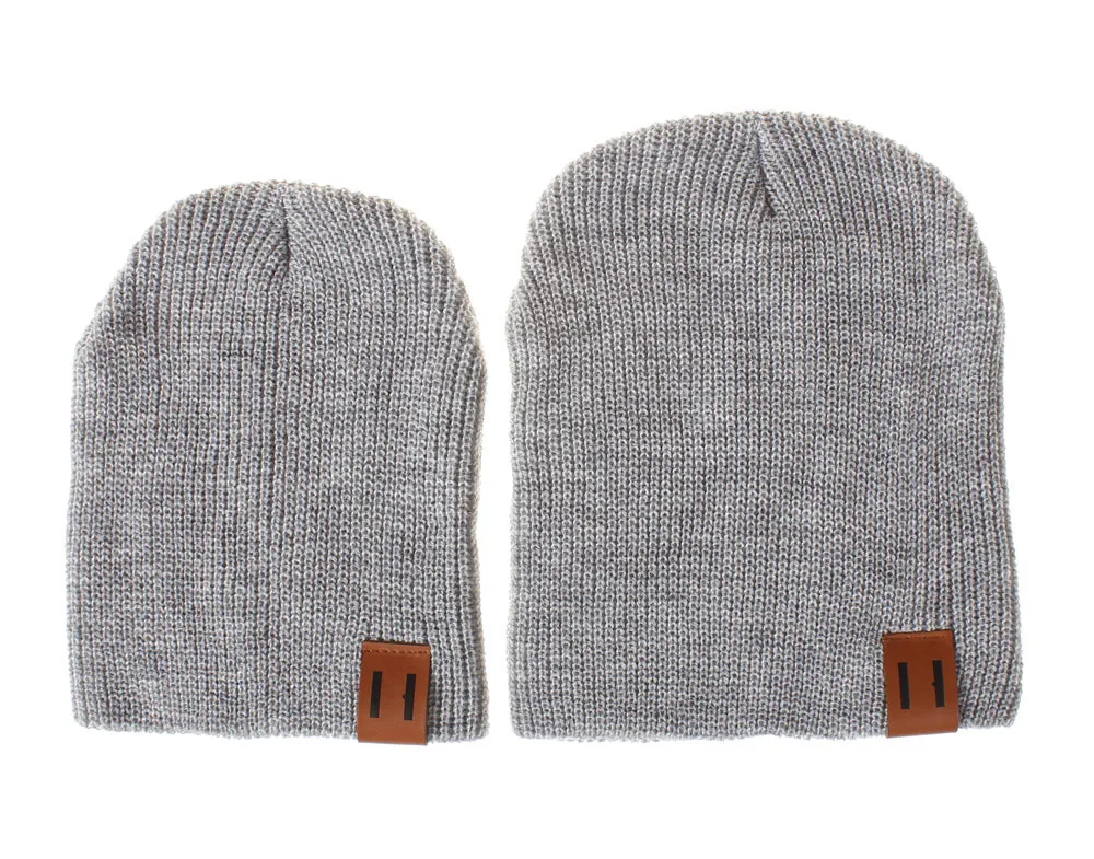 

XCQGH 2PCS Set Family Hat Baby Boy Girl Winter Hat Knitted Crochet Caps Beanie Father Mother Daughter Son Skullies Cap