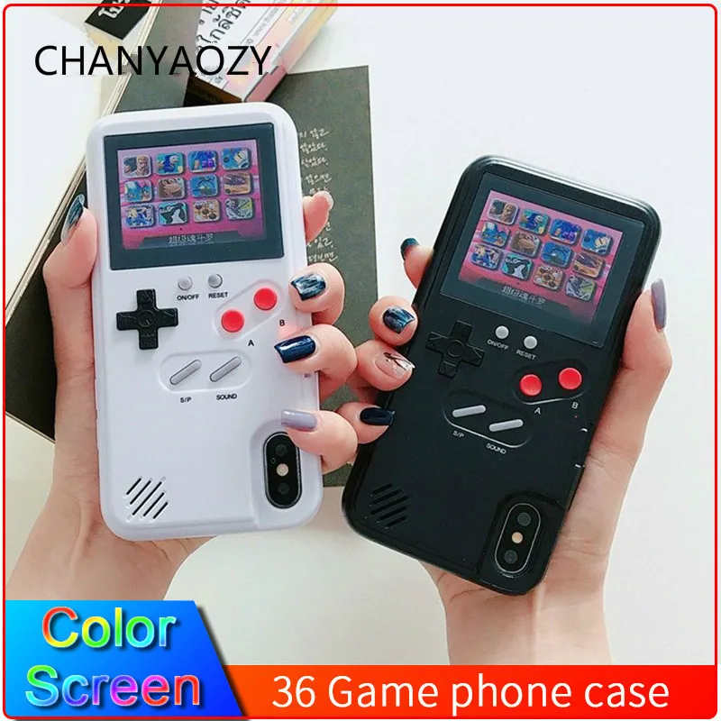 

Color Display 36 Classic Game Phone Case For iPhone X XS Max XR 6S 6 7 8 Plus Console Game boy Soft TPU Silicone Cover