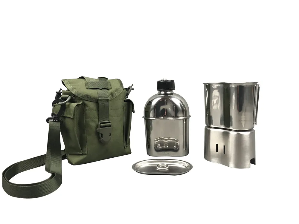 Olive Drab Set Jolmo Lander набор военной столовой, набор посуды из нержавеющей стали с крышкой - Цвет: Olive Drab Set
