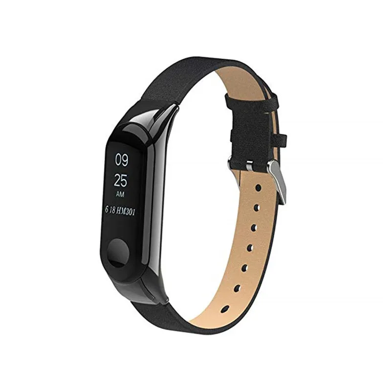 Модный кожаный смарт браслет для Xiaomi mi band 3 аксессуары Band сменный спортивный