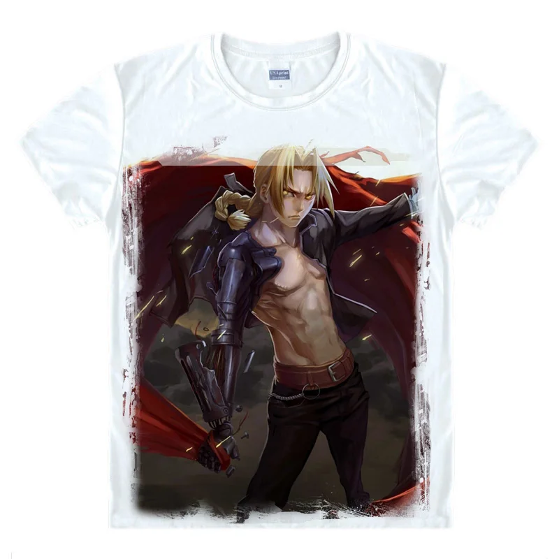 Style 5 Coolprint аниме рубашка Стальной алхимик футболки мульти-стиль короткий рукав Эдварда Элрика Альфонса Косплей Motivs рубашки - Цвет: Style 5