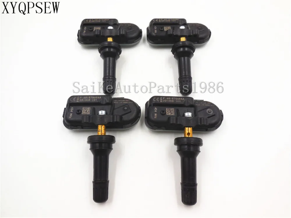 Xyqpsw набор из 4 новых 2014 датчиков давления в шинах RAM TRUCK CHEROKEE TPMS 68157568AA USA