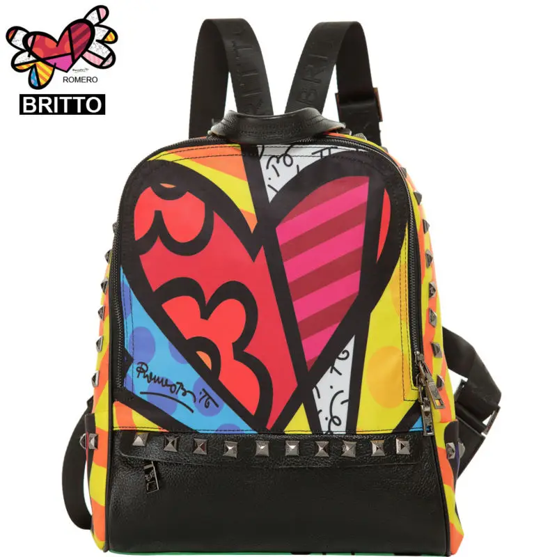 2017 Purchase BRITTO Printing Backpack Student School Bags Graffiti Style Bookbags Vintage Laptop Backpacks | Багаж и сумки