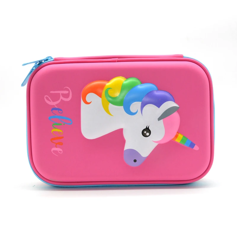 Pencil Case School EVA Trousse Scolaire Stylo Box Cute Unicorn Kawaii Astucci Estuches Lapices Etui Pennen Girls Stationery - Цвет: Rose unicorn