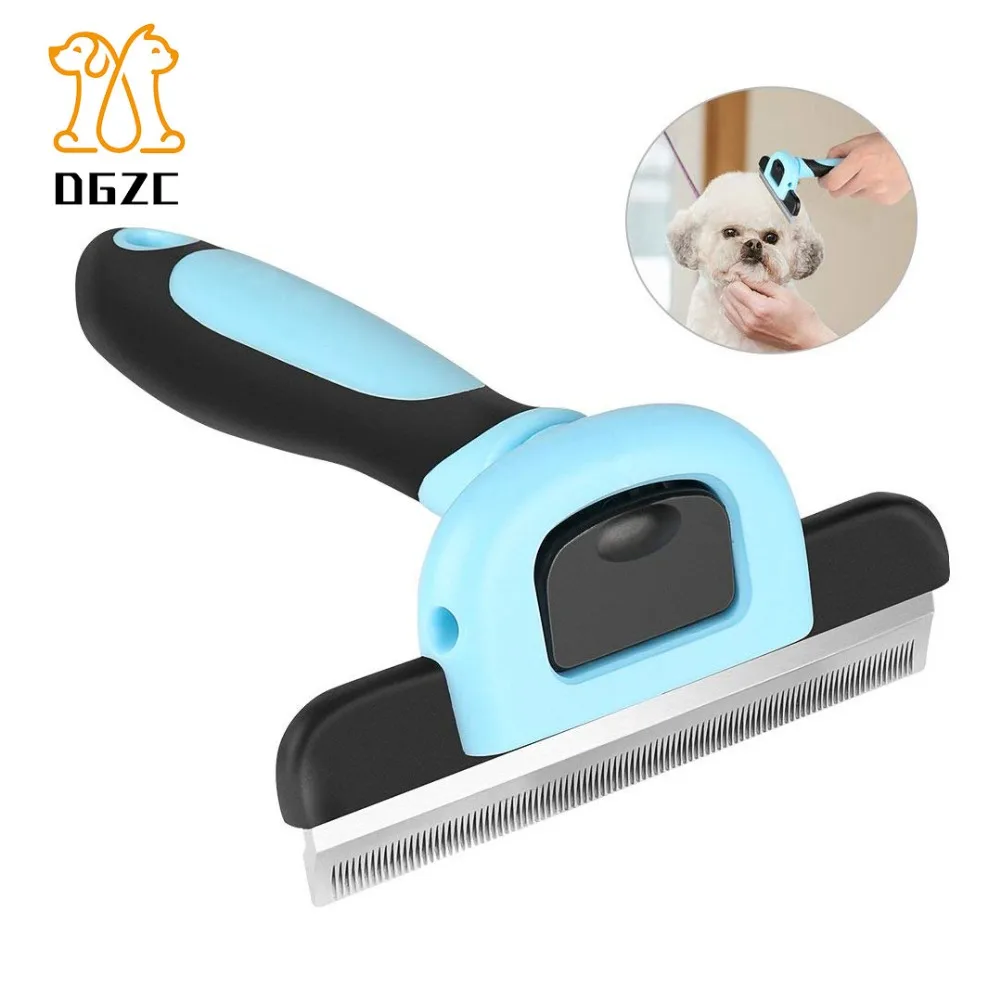 Собака Уход за лошадьми кисточки Pet Dematting расчески Безопасность 2 Двусторонняя