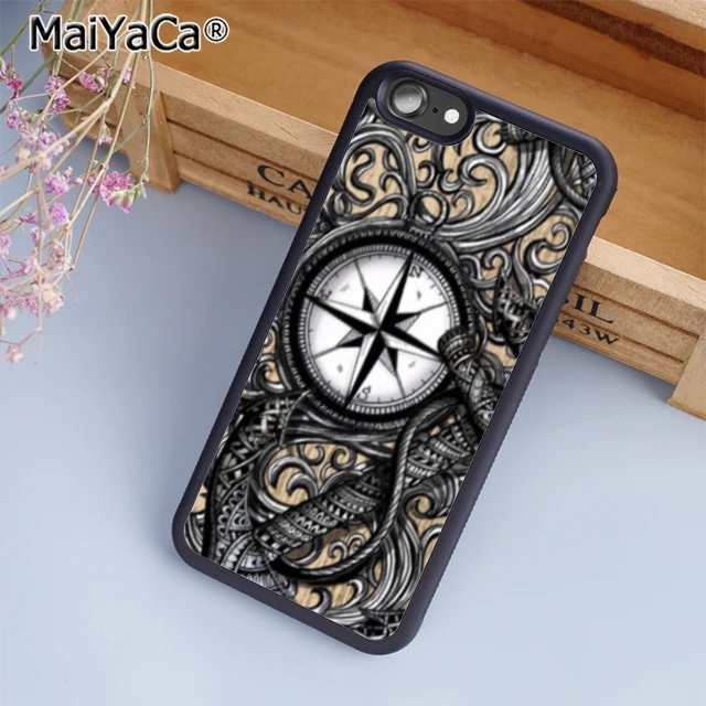 MaiYaCa якорь Компас морской матрос чехол для телефона iPhone 5 6 s 7 8 plus 11 12 Pro X XR XS max Samsung S6