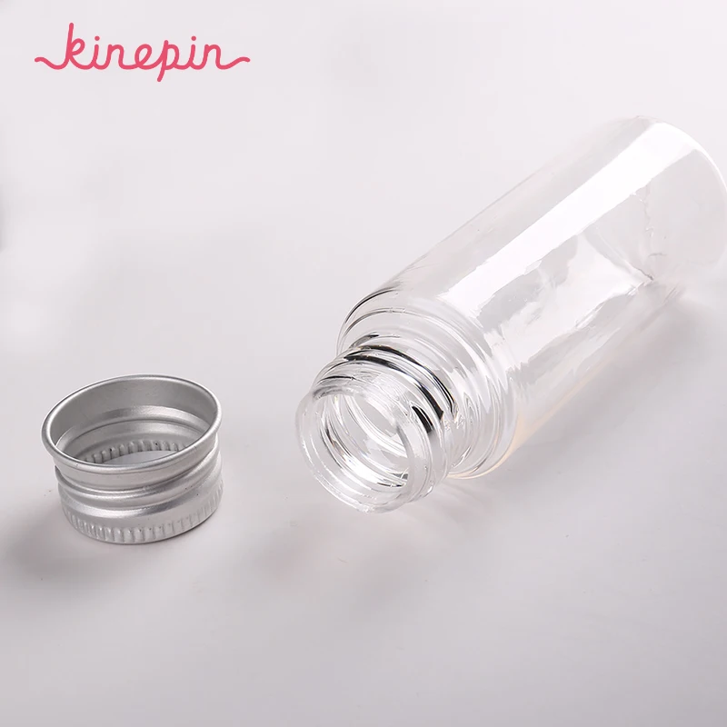 KINEPIN 2pcs 50ML Travel Cosmetic Bottles PETG Eco-friendly Empty Plastic Refillable Bottle Aluminium Screw Top Shampoo Containe | Красота и