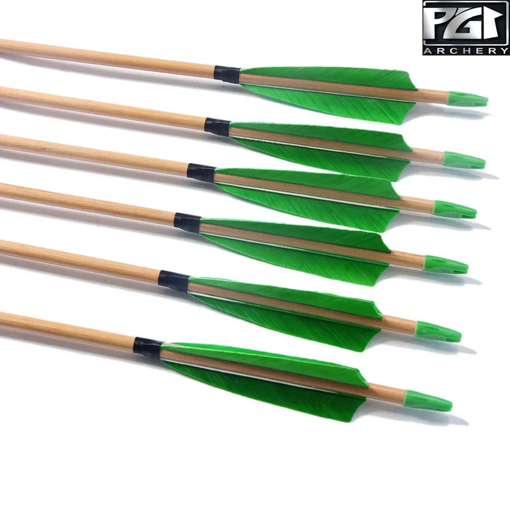 PG1ARCHERY стрельба из лука деревянные стрелы традиционная мишень охотничьи с 5