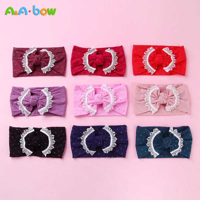 Cute Baby Kids Girls Big Bow Tie Headwear Tassel Ball Solid Color Head Wrap Bowknot Headband Stretch Cloth Hair Accessories Gift | Детская