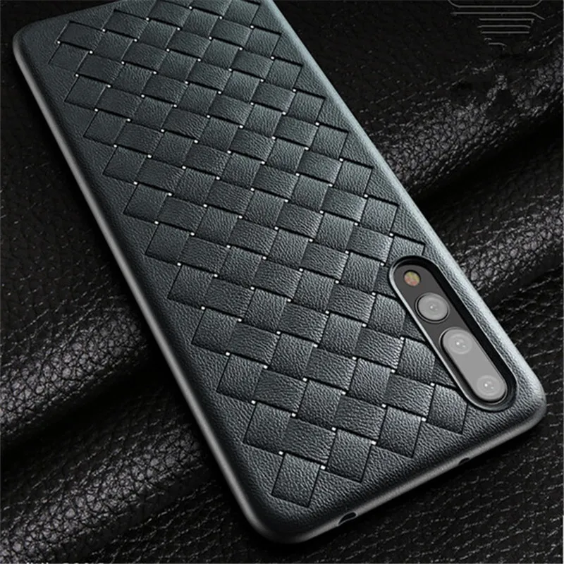Для Huawei P30 P30Lite Nova4 Nova4E Honor V20 8A Y5 2018 сетчатый тканый узор мягкий ТПУ Ультратонкий