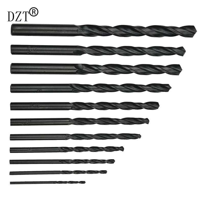 55pcs 1.5-6.5mm Black Twist Drill Bit Set For Wood Power Tools Accessories Drilling | Инструменты