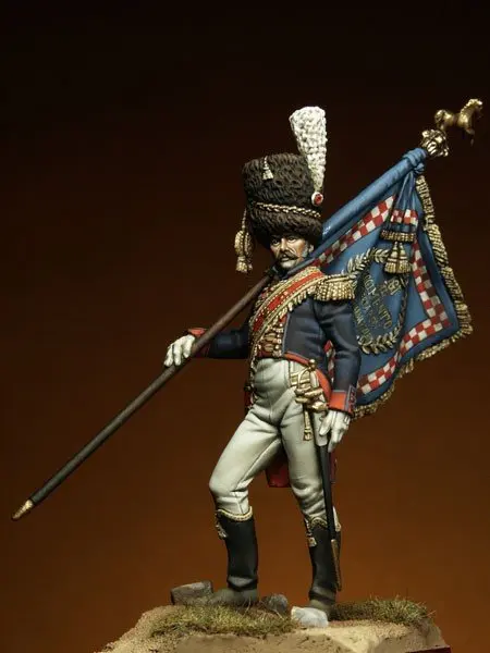 Элитный флаг во французском стиле времен Наполеона 54 мм M54008|flag|flags flagsflag french |