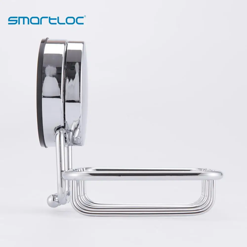smartloc Vacuum Suction Iron Wall Mounted Soap Dish Drain Dispenser Bathroom Accessories Organizer Bath Shower Storage Container
