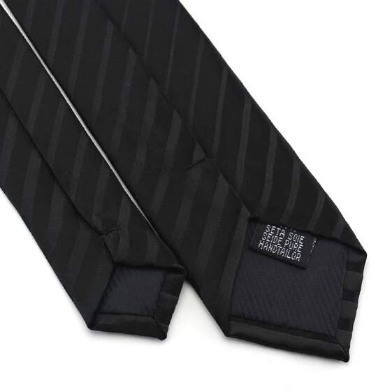 Новинка 2019 Классический шелковый галстук для мужчин Модный деловой черный 5 см