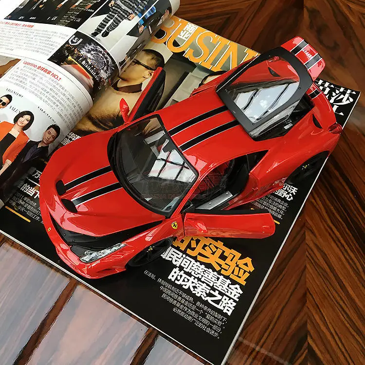 Новинка литой под давлением металлический 1/18 превосходный выпуск Supercar 458