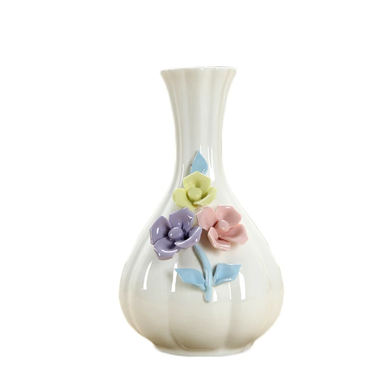 Европейские Белые керамические вазы стереоскопические цветочные ремесла
