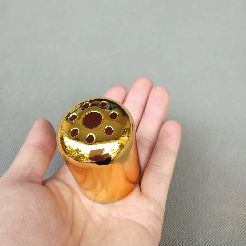 Золото/хром D42XH52mm E27lamp металлические чашки с вентиляционными отверстиями forE27 цоколь держатель лампы использовать освещение аксессуары