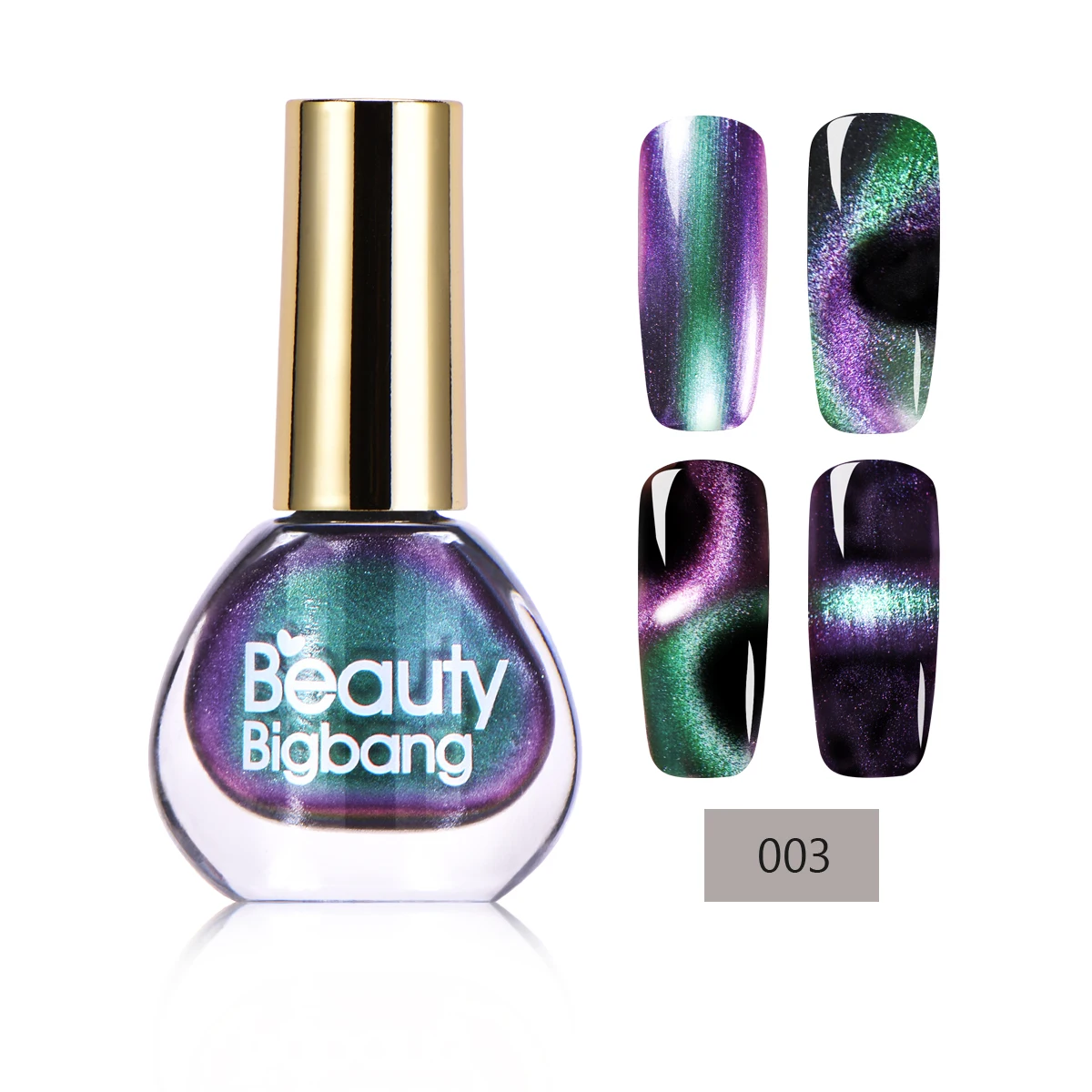 3C BeautyBigBang 6 мл 3D лак для ногтей с эффектом «кошачий глаз» блеск лак Магнит лак для ногтей голографический Хамелеон для использования с магнитом Aurora Series - Цвет: 3C