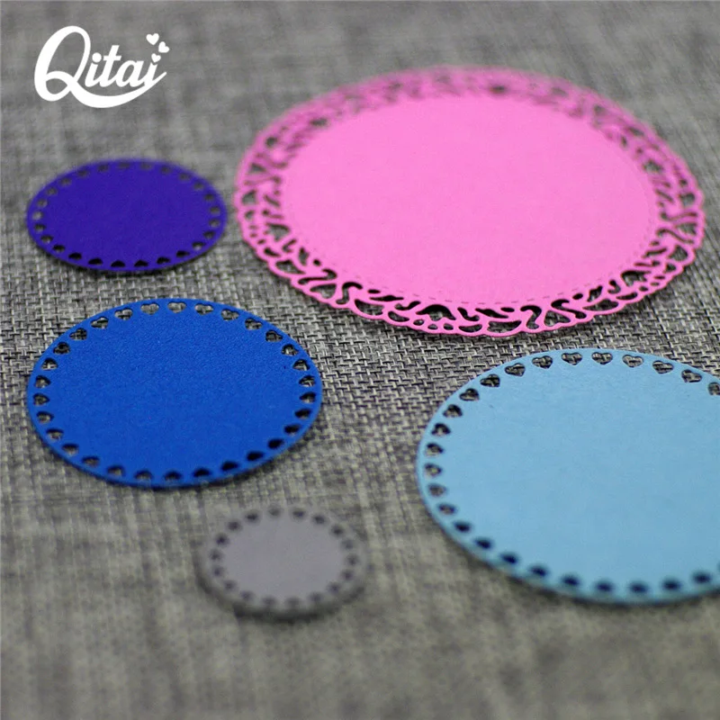 Круговая форма QITAI 5 шт./лот красивая бумага для резки металла штампы креативных