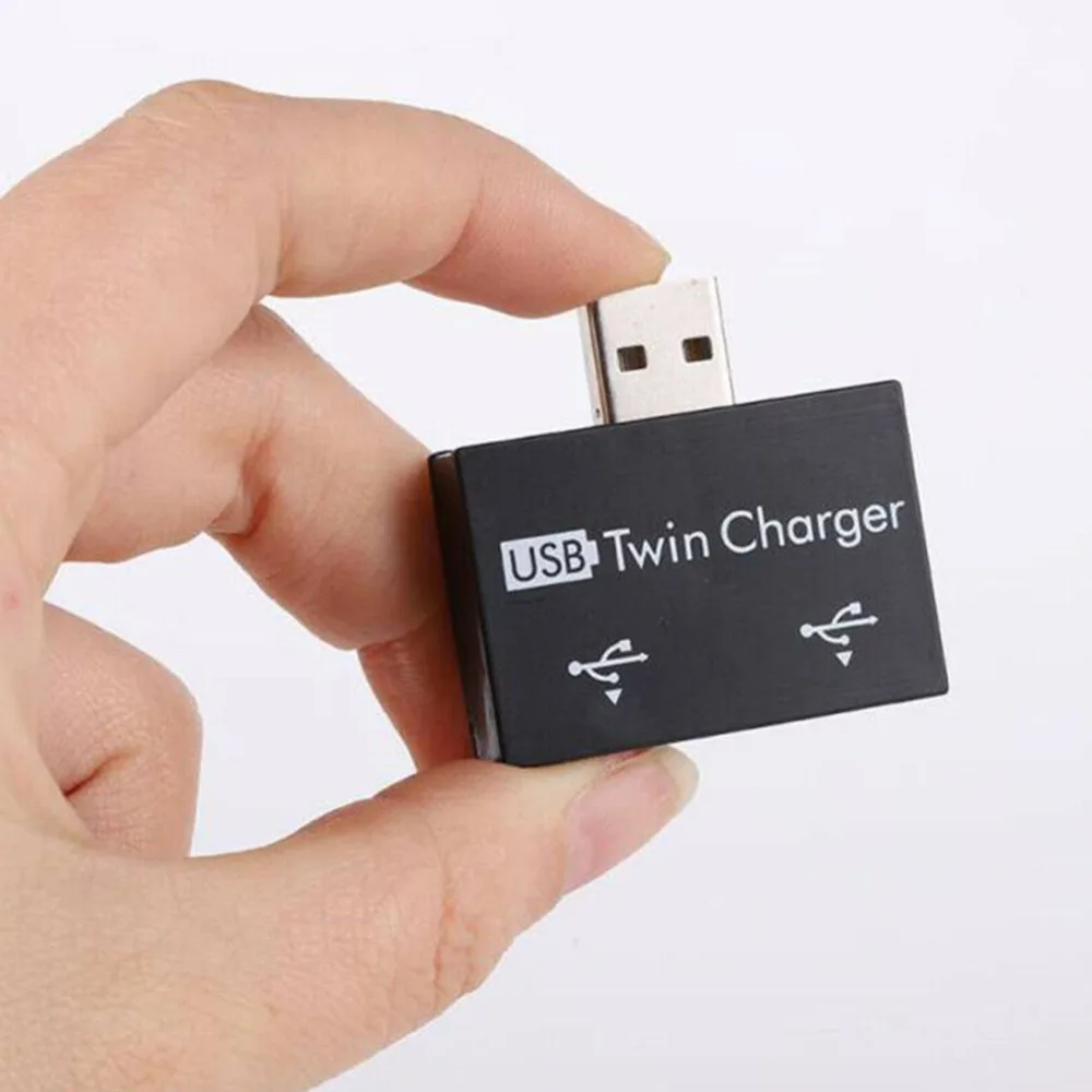 Высококачественный Универсальный мини usb-хаб с 2 портами, зарядное устройство, адаптер, горячая Распродажа, модный usb-разветвитель для телефона, планшета, компьютера