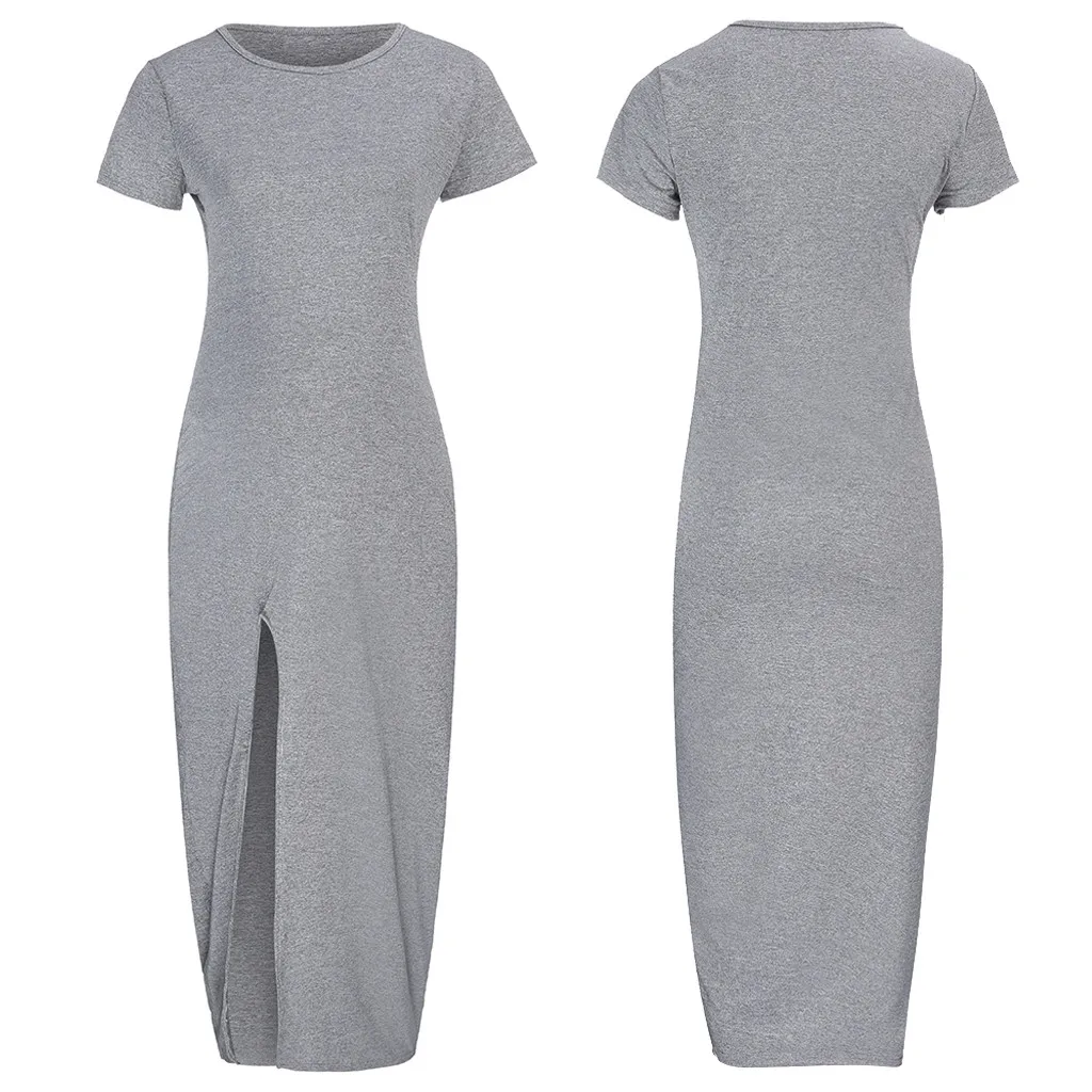 Модное женское платье для беременных однотонное облегающее с коротким рукавом и