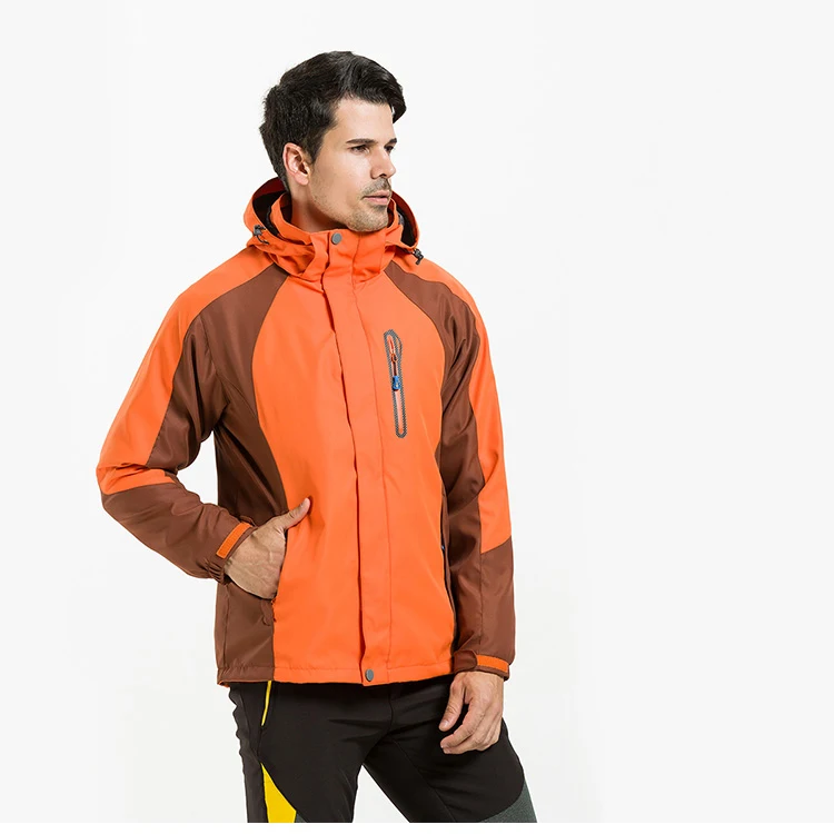 

Top quality Men&Women's Winter windproof Hiking Jackets Waterproof Outerwear Sport Hoodied Camping Trekking 2in1 thick Coats