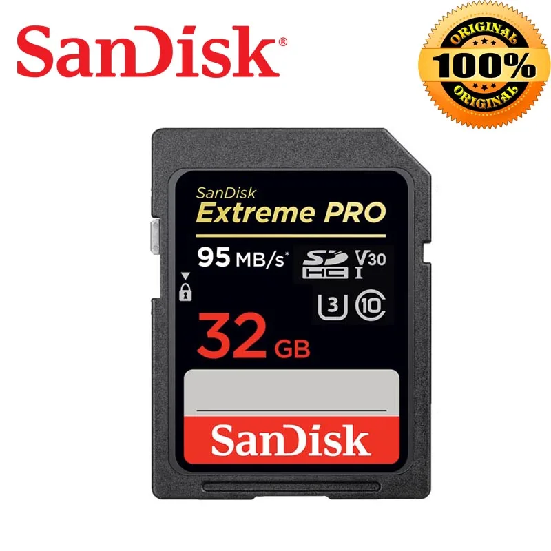 Карта памяти SanDisk Extreme Pro SDHC/SDXC SD карта 32 Гб 64 128 ГБ 256 класс 10 U1 U3 4K 16 512 флэш для