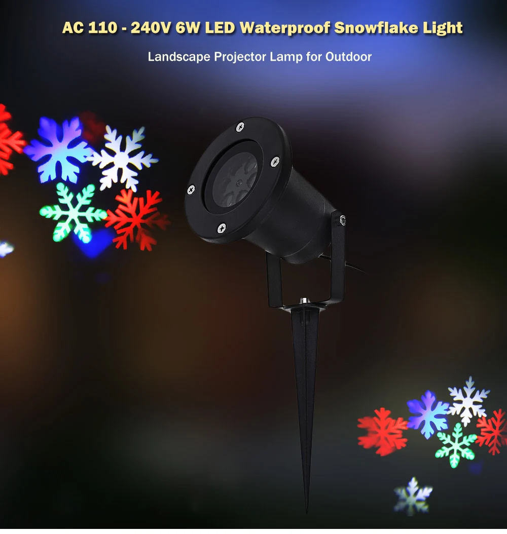 Aimbinet Рождественские снежинки прожектор Водонепроницаемый свет проектора 12 Вт