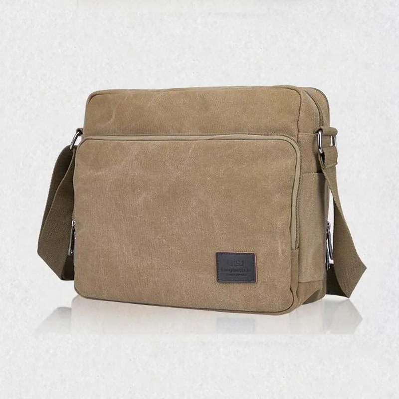 2021 New Multifunctional Men Crossbody Messenger Bags Canvas Vintage Casual Shoulder Bags Men's Travel Bags