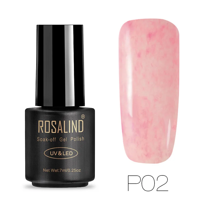 02 ROSALIND 7 мл искусственный мех P01-12 гель лак для ногтей Удлинительный УФ-гель лак дизайн ногтей все для маникюра праймер Топы - Цвет: 02