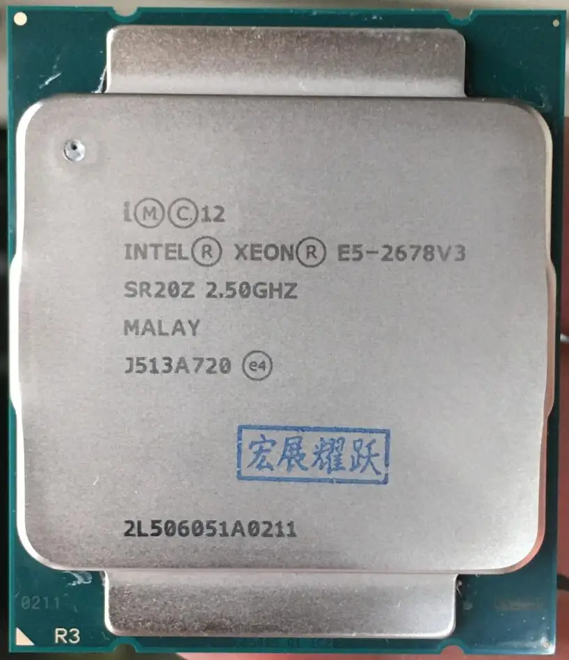 Процессор Intel Xeon E5 2678 V3 CPU 2,5G обслуживание LGA 2011-3 e5-2678 V3 2678V3 PC настольный процессор CPU для материнской платы X99