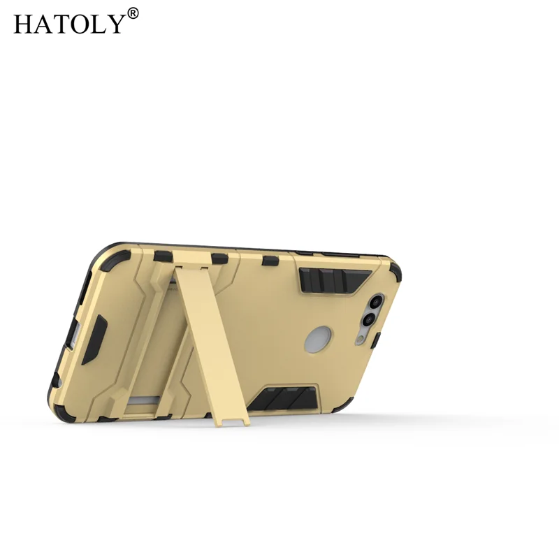 

For Cover Huawei Nova 2 Plus Case Shockproof Armor Hard Cover Silicone Anti-Knock Stand Phone Bumper Case For Huawei Nova 2 Plus