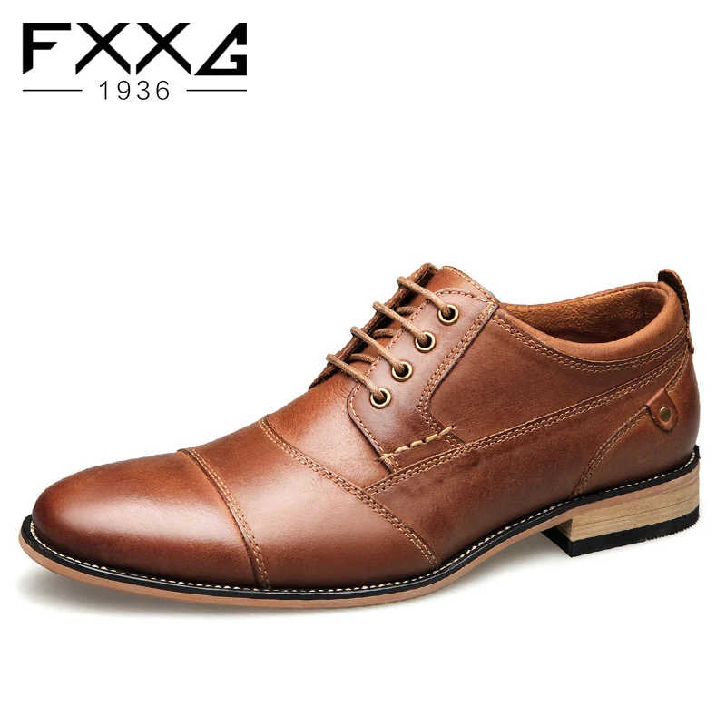 Мужские классические туфли на шнуровке в британском стиле мужские кожаные