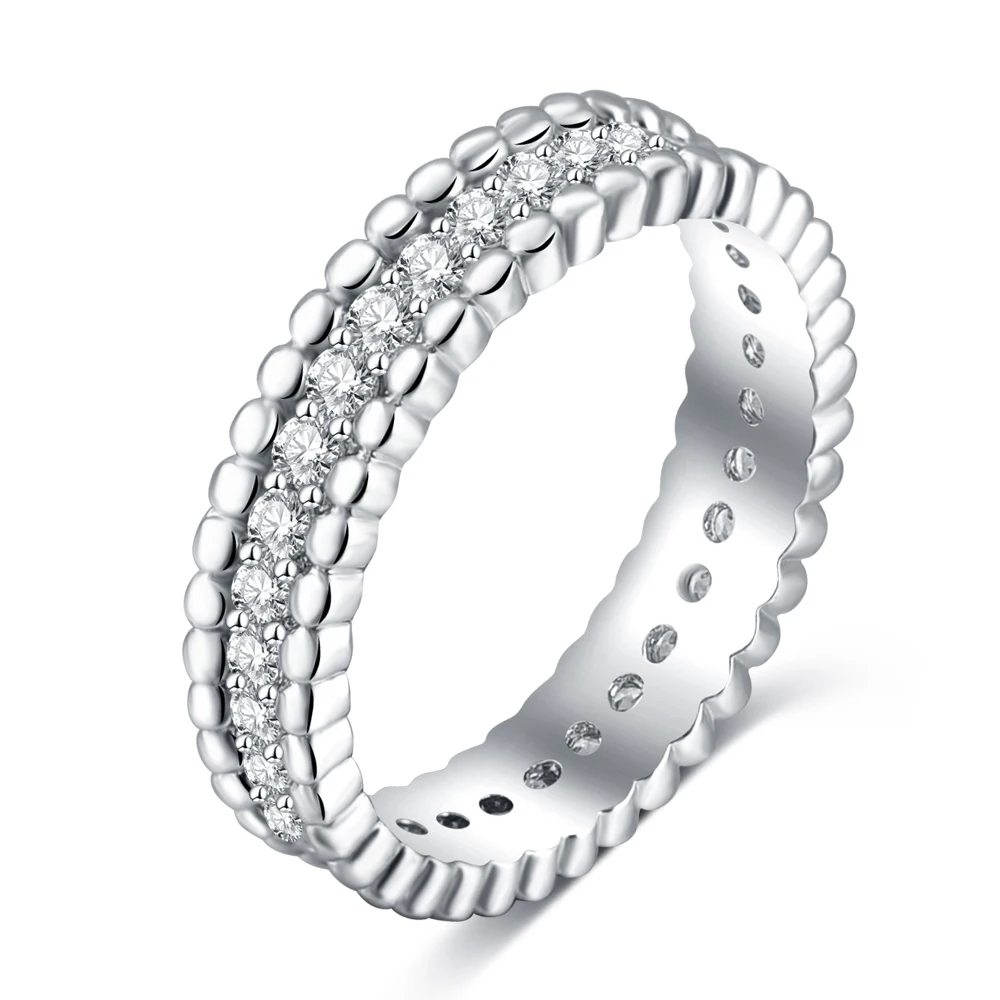 Модные новые женские хрустальные кольца белого цвета классические простые