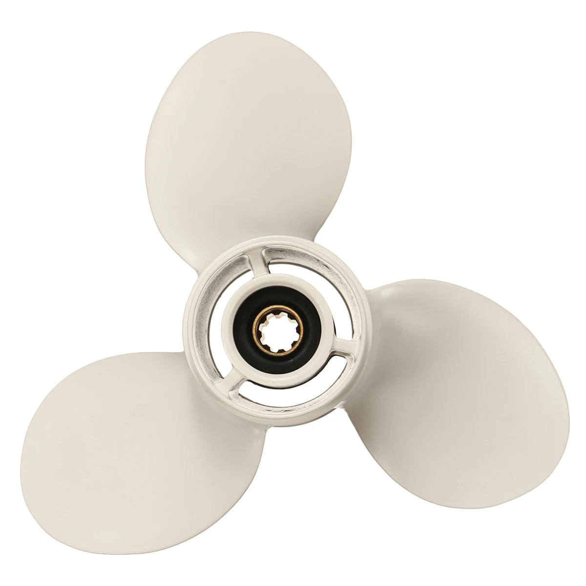 Audew 63V-45945-10-EL Aluminium alloy 9-1/4 x 9 Marine Outboard Propeller For Yamaha 9.9-15HP R Rotation 8 Spline Tooth 3 Blades