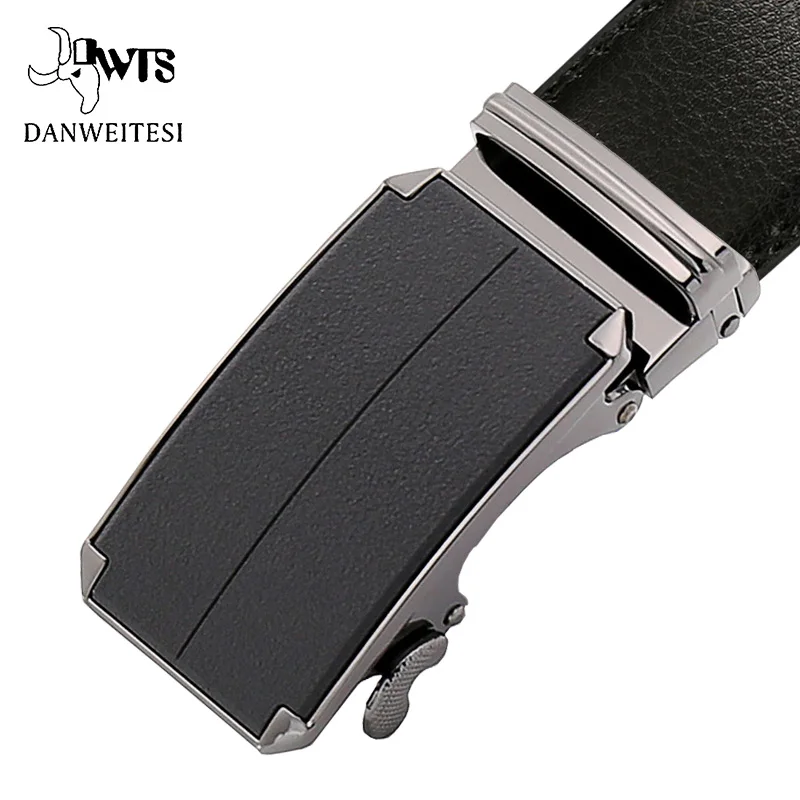 [DWTS] New cow genuine leather men's belt men alloy buckle belts for cowhide strap male automatic | Аксессуары для одежды