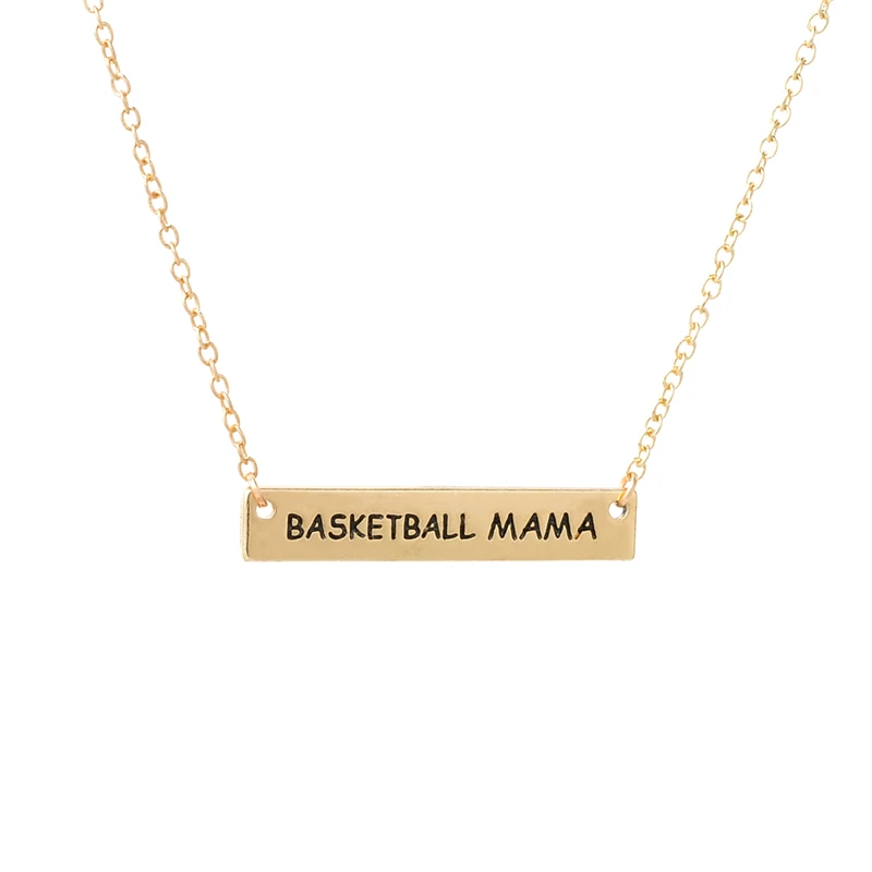 Модное Простое спортивное Стильное ожерелье ручной работы с надписью Baketball Mama
