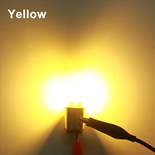Yellow 1 Pcs brake light S25 BA15D P21/5W 1157 BA15S Led 1156 p21w S25 7506 COB Chips 12V 6000K Car light Reverse DRL Turn Signal Lamp - Испускаемый цвет: Yellow