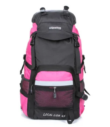 hot pink 45L камуфляжный рюкзак, сумка для альпинизма, большая емкость, походный рюкзак, рюкзак для палатки A4817 - Цвет: hot pink