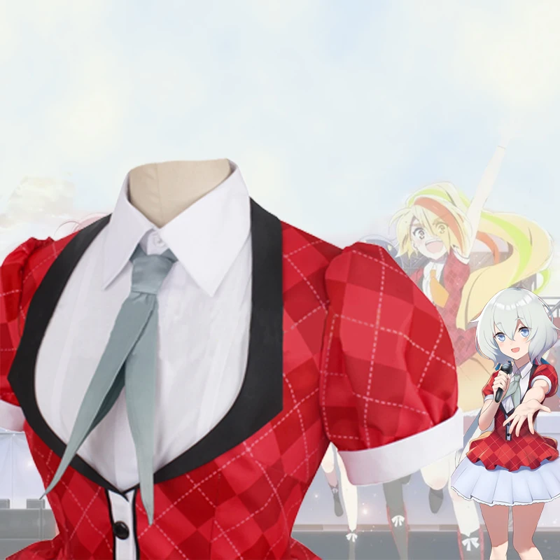 Аниме ZOMBIE LAND SAGA Junko Konno костюм для косплея красная куртка рубашка юбка перчатки