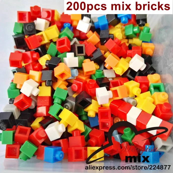 Многоцветный 200 кирпичи красочные Мозаика DIY Съемный Декор кирпич игрушечные строительные блоки для детей в стиле хип-хоп, кепка с козырьком, Бейсбол Кепки 200 шт./пакет - Цвет: Многоцветный