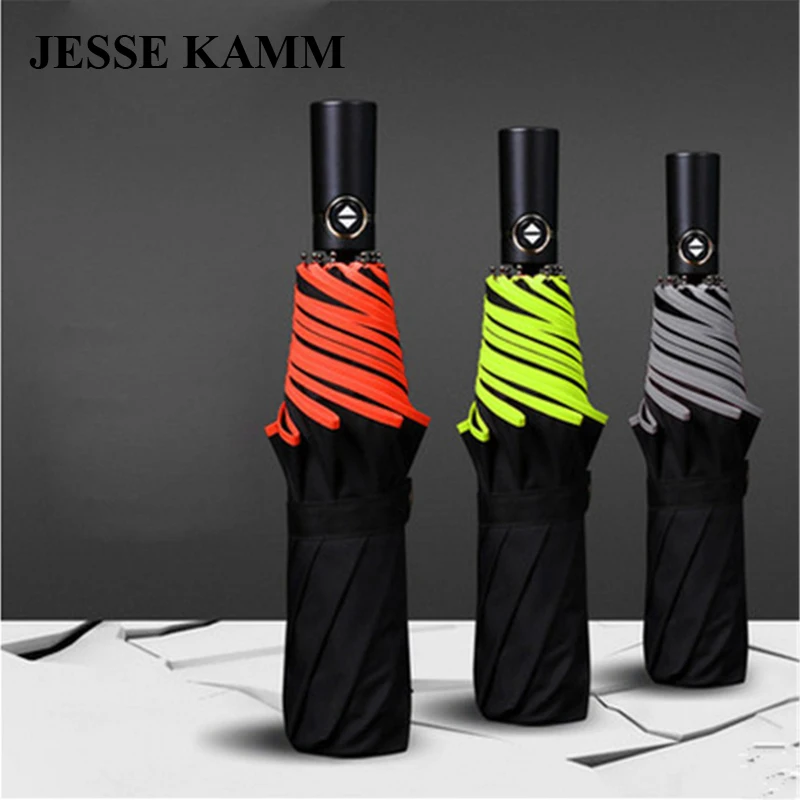 JESSEKAMM 2017 уличный мужской складной зонт для ночного видения большой размер